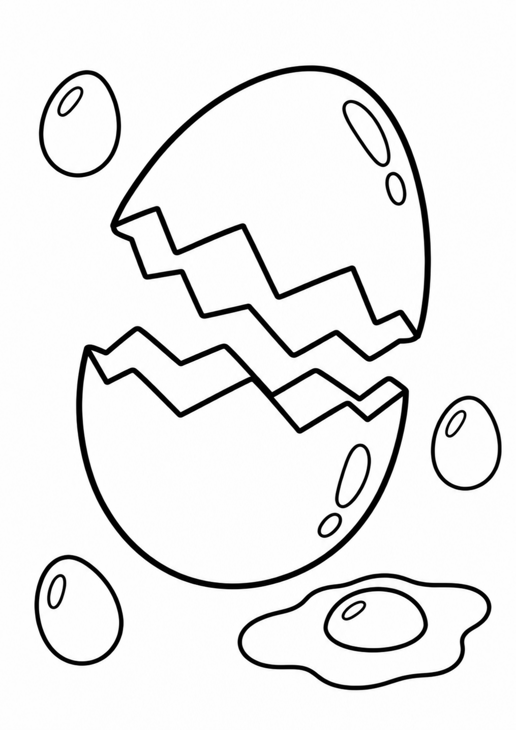 Free printable egg coloring page for kids