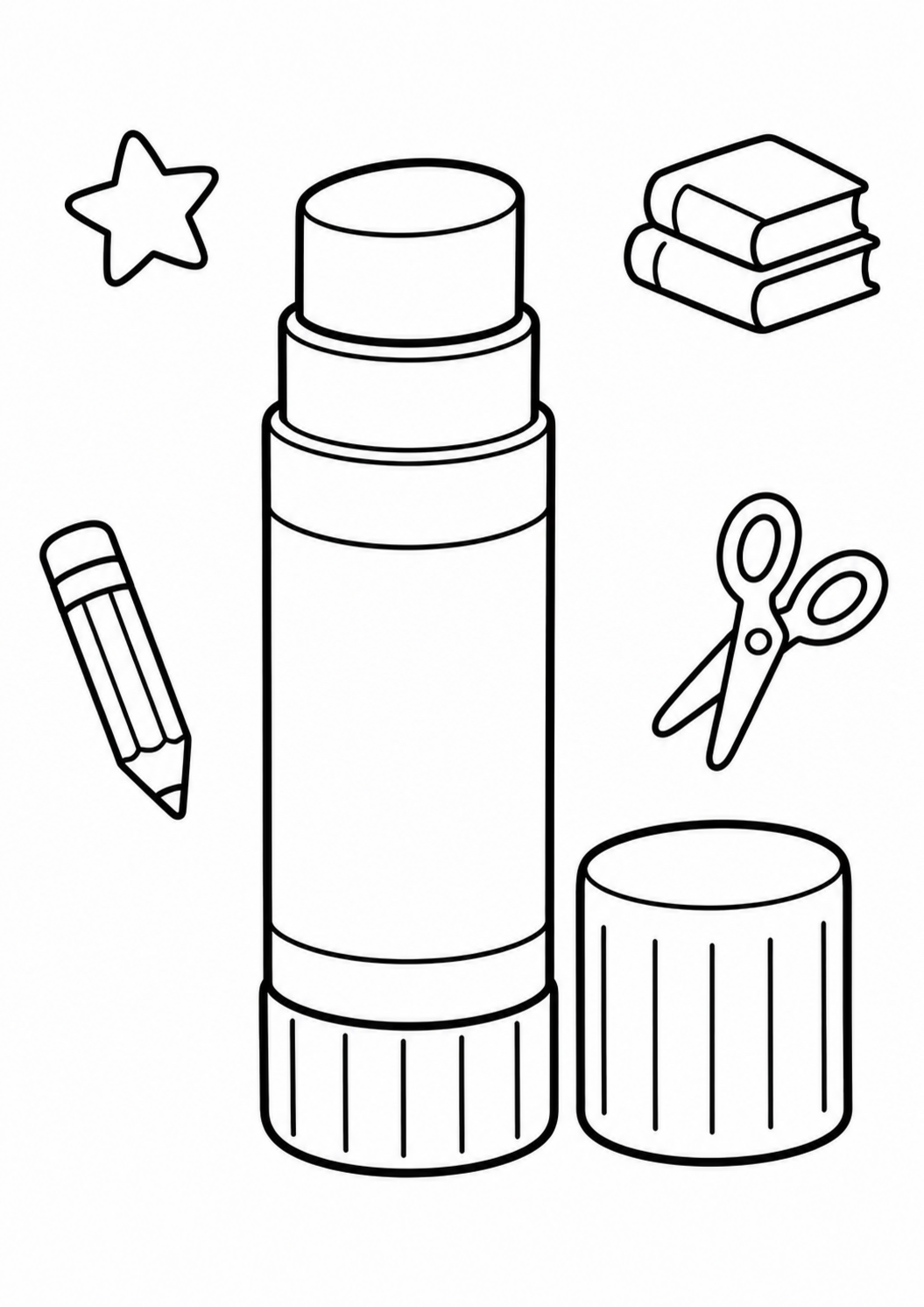 Free printable glue coloring page for kids